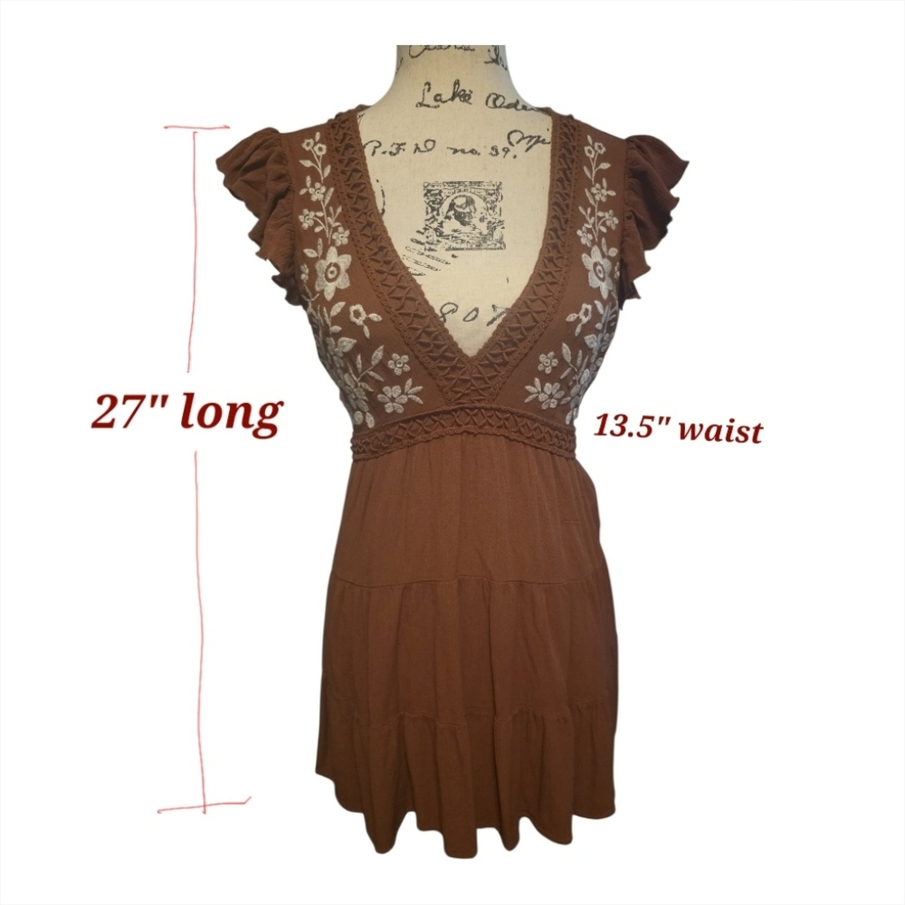 Embroidered Crochet Mini Dress by Francesca’s - Picture 3 of 5